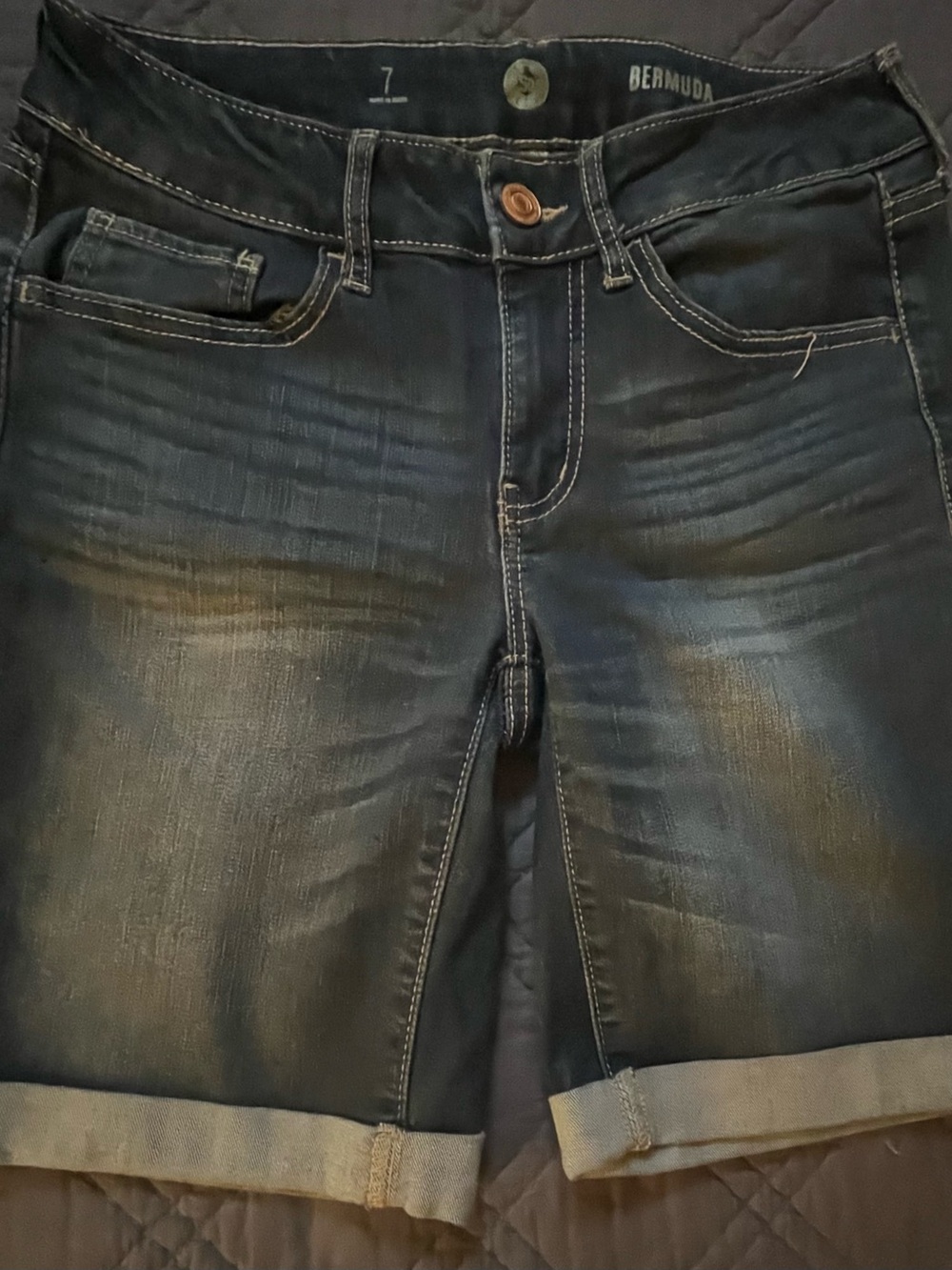 SO Dark Blue Women's Jean Bermuda Shorts